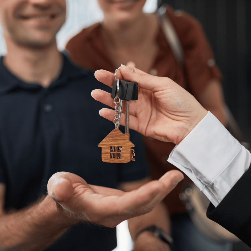 handing keys over to someone